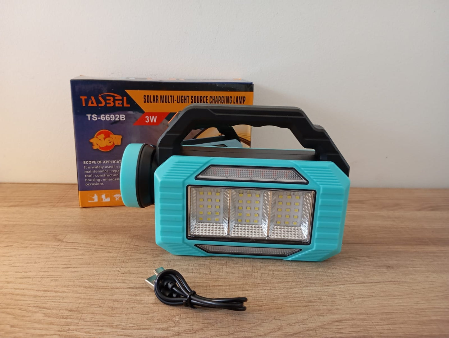 Linterna Led Solar Recargable