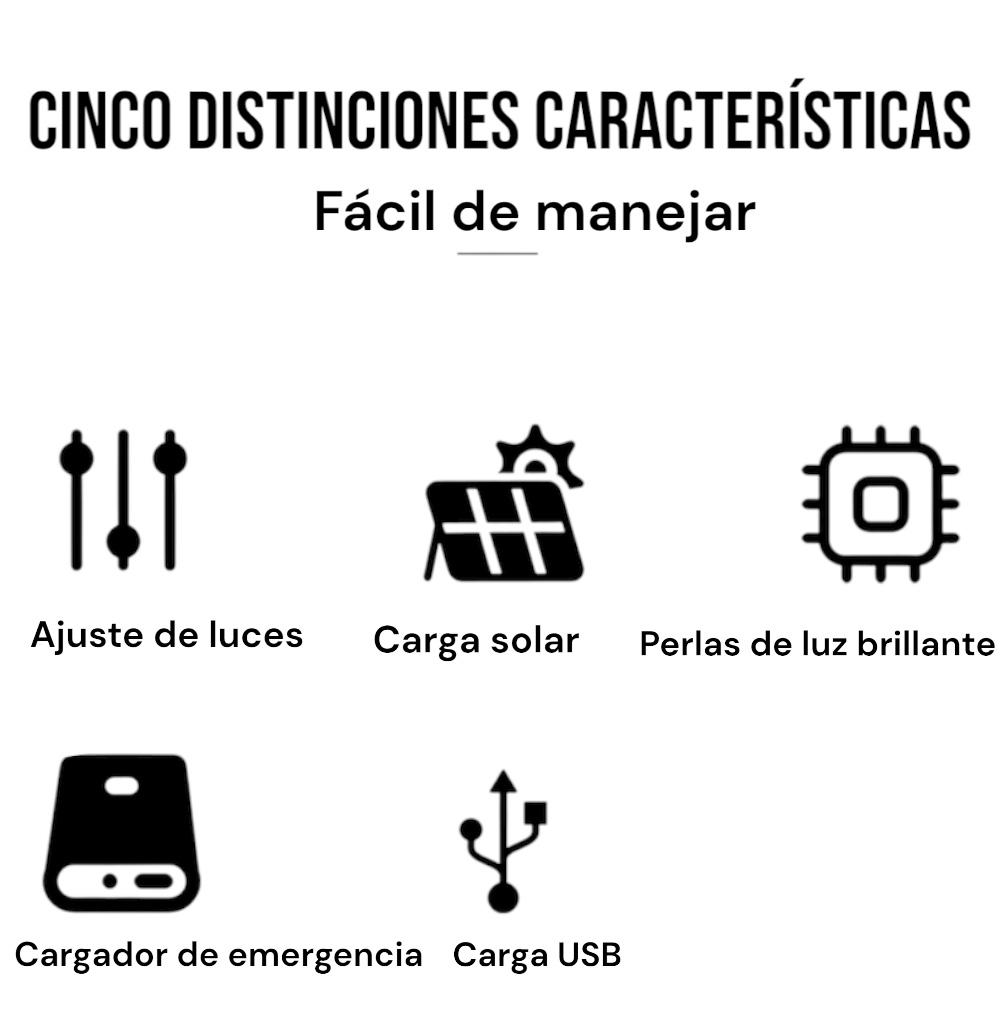 Linterna Led Solar Recargable